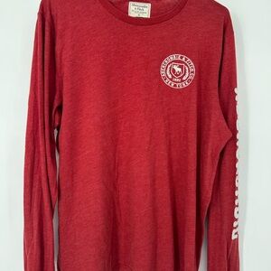 Abercrombie & Fitch Red Long Sleeve Tee